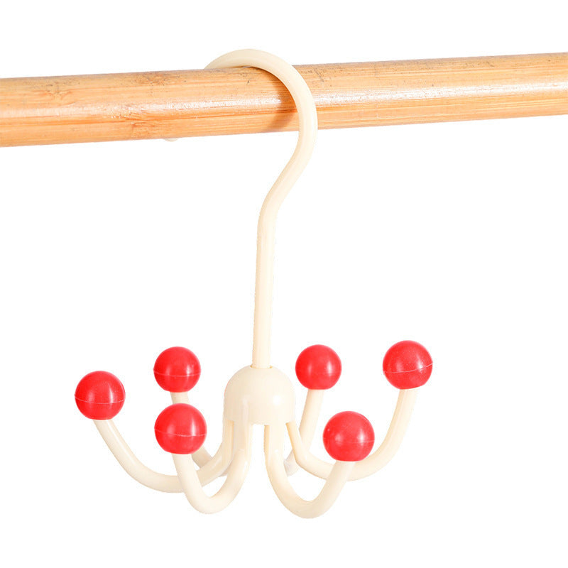 Six-claw rotating hook household artifact multi-functional hanger simple underwear sling storage 360 bedroom wardrobe