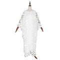 women's african dress,  hot-selling 3d embroidered round neck batwing sleeve loose plus-size maxi dress vest
