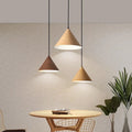 Nordic restaurant pendant light, creative walnut wood bedroom bedside lamp, kitchen bar table lamp, retro small pendant light
