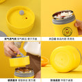 304 stainless steel yellow duck soup cup portable breakfast cup small lunch box bucket with cutlery insulated student lunch box gift