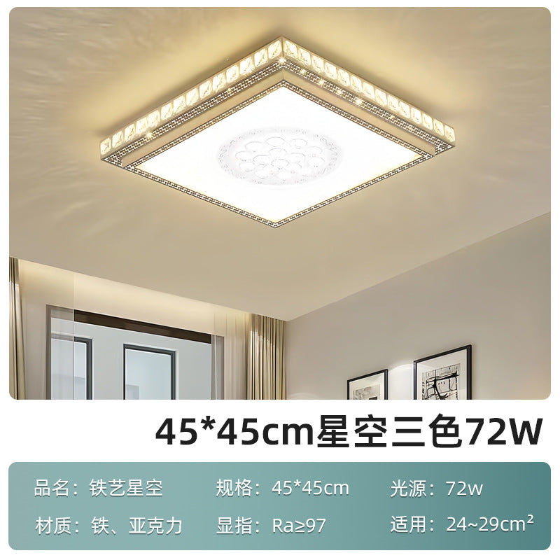 Living room light simple modern round atmosphere led ceiling light crystal bedroom light dining room lighting household lighting