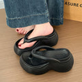 2026 new platform flip-flops for women, 8cm height increasing, trendy and versatile beach sandals - a popular style!