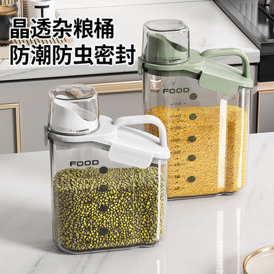 Rice bucket satchel sealed jar insect-proof moisture-proof sealed kitchen storage box grain bucket pet cat food dog food bucket