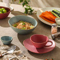 Vintage & unique shaped ceramic dinnerware - stylish plates for restaurants & home use - creative fruit, salad, rice & noodle bowls