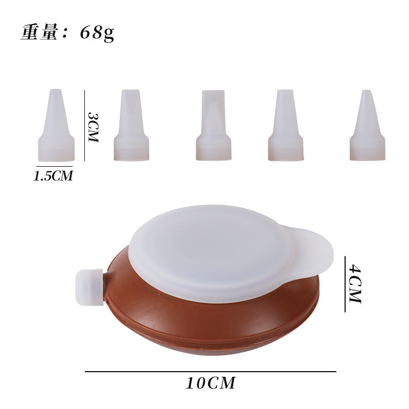 silicone decorating pot, fondant cake decorating multi-functional cream chocolate squeezing sauce decorating device, decorating pot