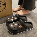 2024 new eva clogs summer women's outdoor thick-soled beach sandals "stomping on shit" comfort non-slip girls' slippers wholesale