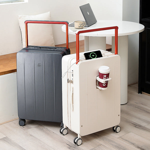 Suitcase 20-inch boarding case trolley high-value case travel bag 24-inch anti-drop password case wide trolley leather case