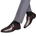 Summer hollow-out sandals cross-border men's leather shoes business casual genuine soft leather shoes non-slip soft sole middle-aged and elderly dad shoes