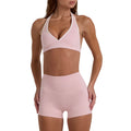 New arrival yoga clothes high waist hip lifting and abdominal control shorts three-quarter pants suspenders beautiful back running sports intimates bra suit