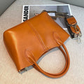 2025 fall/winter new collection: genuine leather crossbody tote bag for women - versatile, high-capacity, multi-compartment shoulder bag