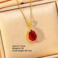 X8314-11 golden water drop necklace