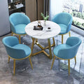 Nordic light luxury negotiation table and chair set, balcony leisure table and chair set, small coffee table, casual reception, modern minimalist small round table