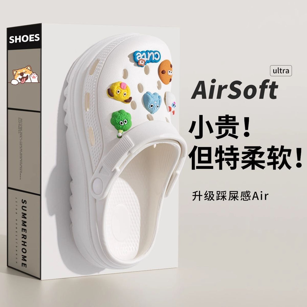 New arrival crocs women's summer 2025 new arrival shit-stepping outwear nurse thick solenon-slip toe cap sandals and slippers for women
