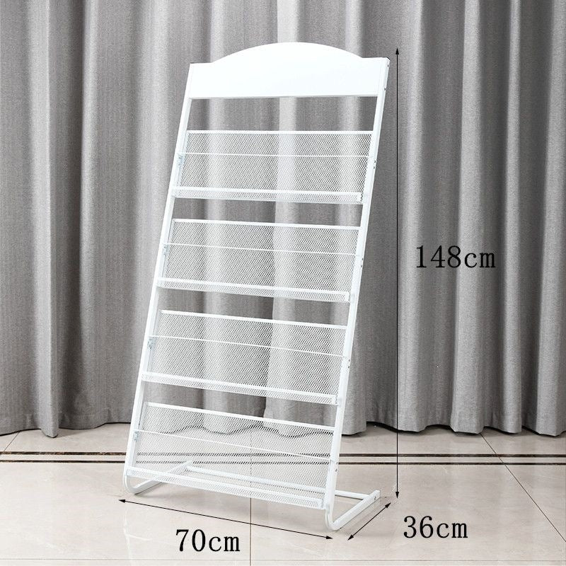 Floor magazine rack, newspaper rack, book rack, display rack, promotional material rack, single page rack, storage rack