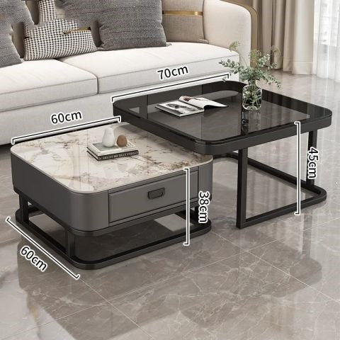 Rock slab coffee table living room for homenew arrivalaccessible luxury marble table foldablenormcore coffee table small apartment