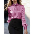 Shipped. bestseller on . new autumn collection. satin long-sleeve blouse