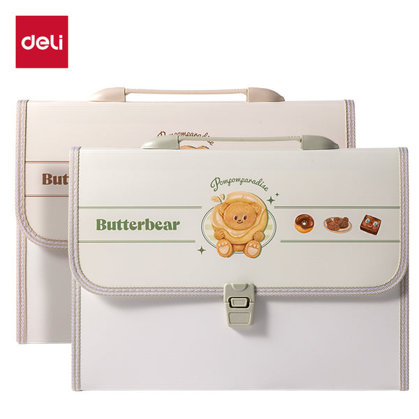 Deli HY601 butter bear organ bag 8 grids 13 grids index classification pp material convenient storage