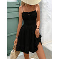 fashion:  summer new arrival - european & american style ruffle trim, slim-fit, figure-flattering cami dress for women