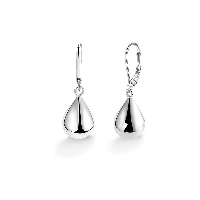 European and american new tear drop leverback earrings, fashionable teardrop dangle earrings, elegant and chic women's party and commute jewelry