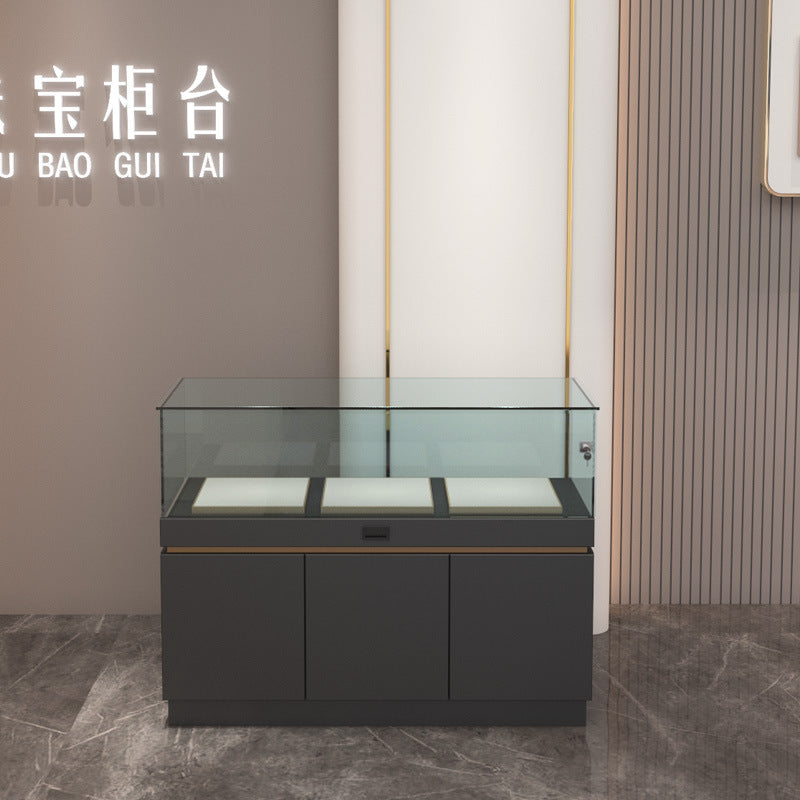 Jewelry Counter Museum Cultural Relics Showcase Sample Exhibition Showcase Shopping Mall Glass Display Cabinet