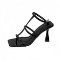2025 summer new french style women's square toe stiletto heel thong sandals - premium thin strap sandals
