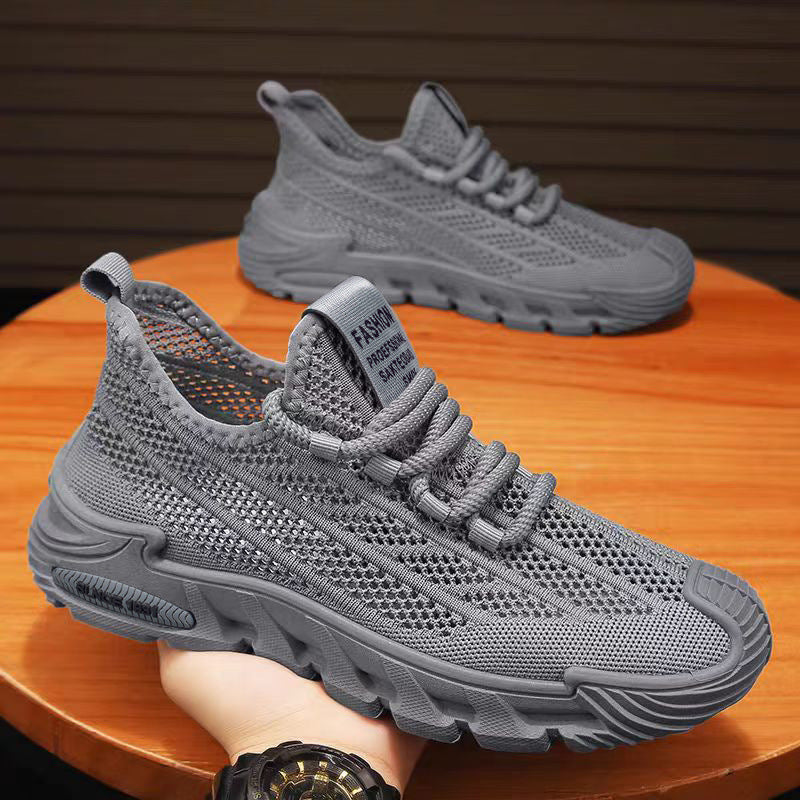 Men's summer lightweight mesh breathable sneakers - casual running shoes with soft soles, lightweight, trendy work shoes