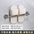 Towel rack bathroom punch-free storage rack bathroom wall-mounted kitchen single pole towel bar slipper rack storage rod