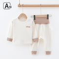 Baby spring & fall separatessuitautum cotton baby autumn clotheslong johnshigh waist belly protection bottom baby clothes