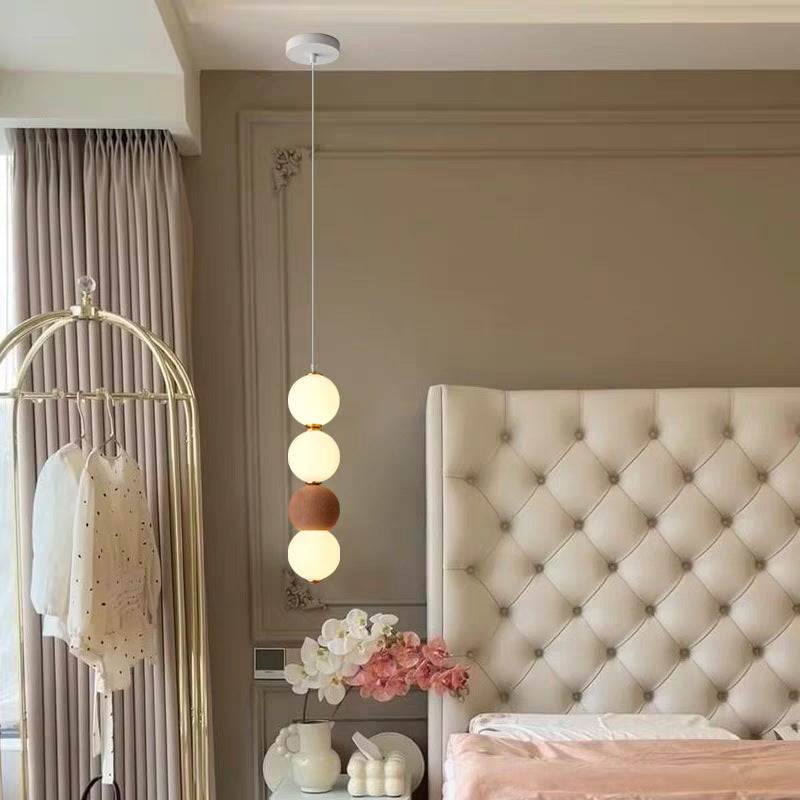 Classy entrance bedroom bedside small chandelier japanese style b&b aisle sofa background wall accessible luxury post-modern casual