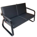 Office sofa and coffee table set - modern minimalist reception sofa for business, 3-seater office sofa