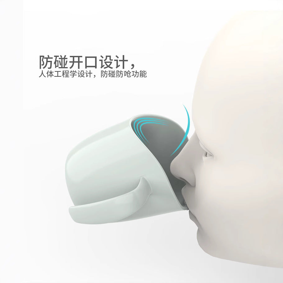 Source factory hot-selling kids supplies baby oblique mouth anti-choking water cup anti-colic learning drinking cup baby open cup