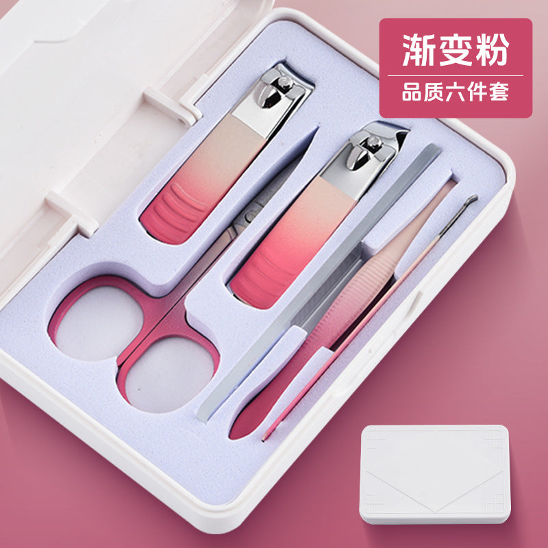 German stainless steel angled edge nail clipper set - wholesale available, starting from one piece. complete manicure and pedicure tool kit with storage box