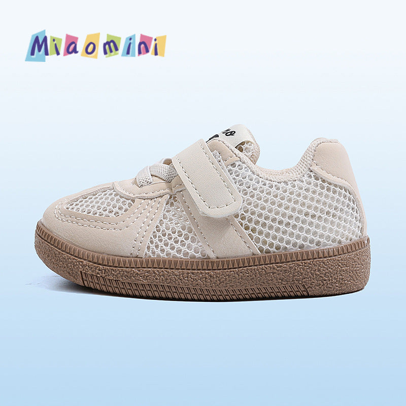 Spring and summer baby baby toddler shoes soft bottom breathable single mesh shoes girls kids sneakers boys sports shoes german training shoes