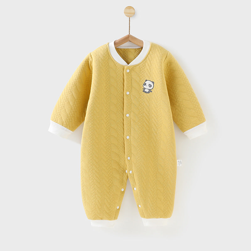 Baby rompers - spring, autumn, and winter styles - quilted baby outwear - newborn winter warm jumpsuits, crawling suits, and sleepwear