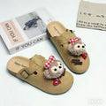 2026 new women's fall/winter fashion platform birkenstock-style casual half-slippers, stylish, versatile, durable, closed-toe slippers - wholesale