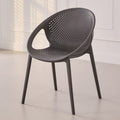 Scandinaviancut out dining table and chairs stackable dining chairs casual outdoor waiting chair for home plastic back chair small apartment