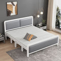 For homefoldable bed iron frame single lunch break rental house portable double bed iron frame simple hard bed economical