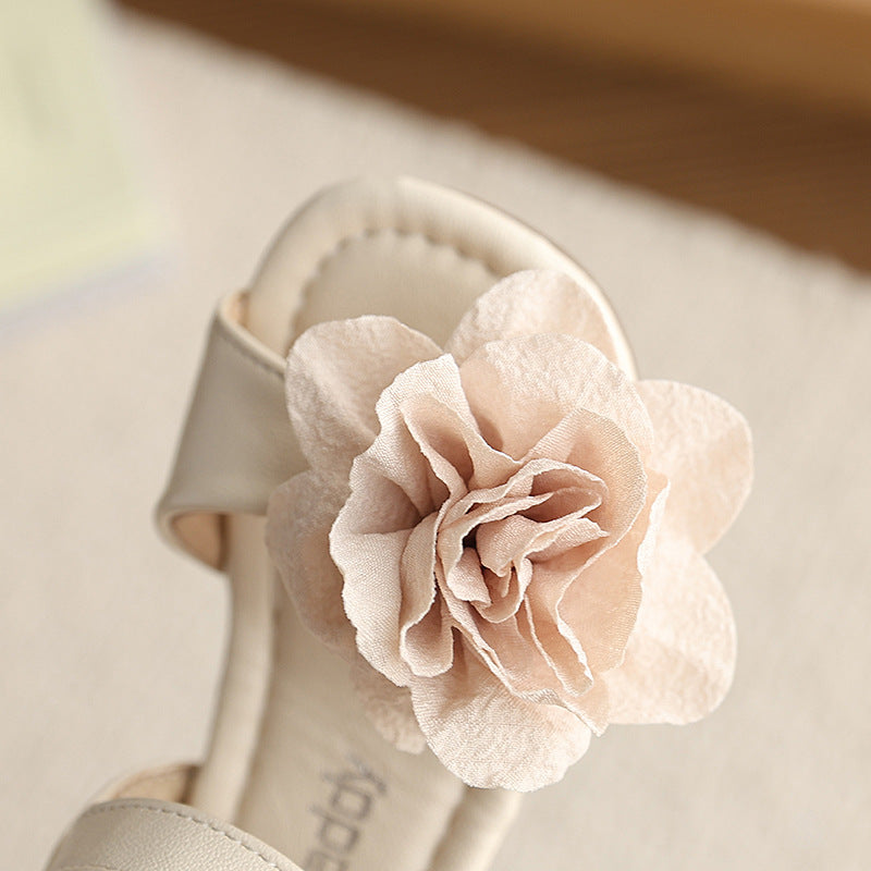 Vancahao sweet floral girls' sandals - new summer  collection: versatile fashion sandals with single buckle strap for girls