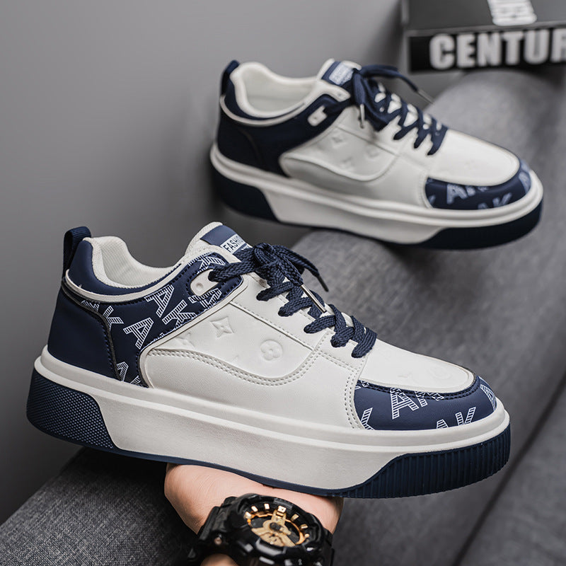 2026 men's casual shoes spring new trendy versatile fashion sneakers men's thick sole height increasing retro sports shoes