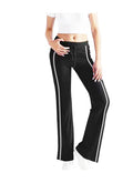 cross-border  women's solid color fashion drawstring elastic waist wide leg pants - activewear & casual trousers