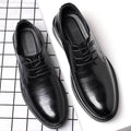 Men's leather dress shoes - soft leather, soft sole - live stream, business formal, youth casual, groomsmen, wedding shoes