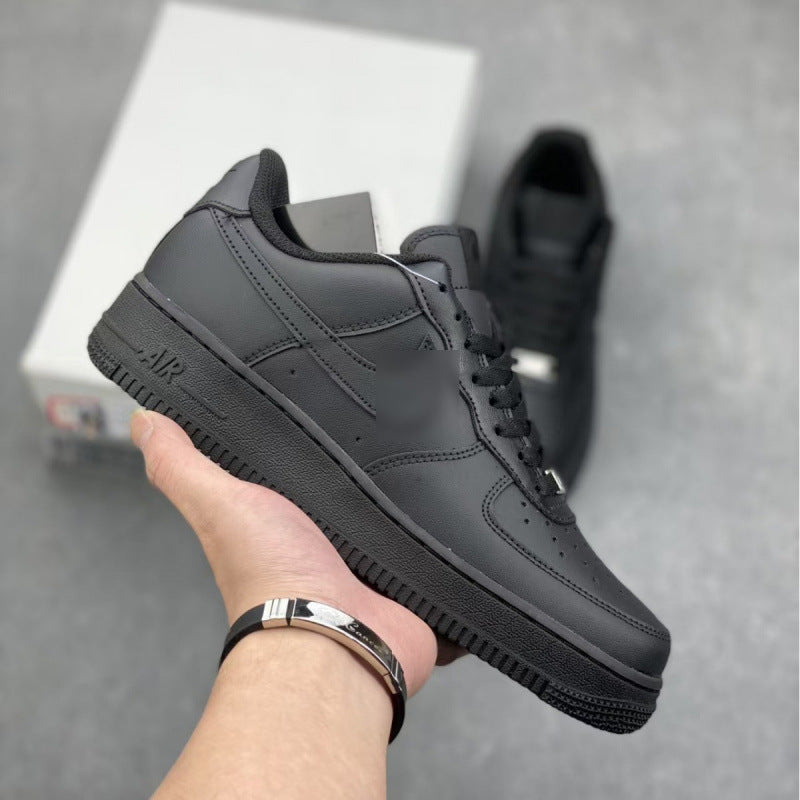 Putian high version air force one af1 white shoes wheat color pure original version black warrior men's shoes black sneakers