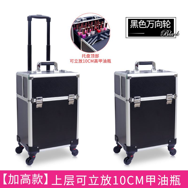 Haosen, cosmetic case, large capacity, trolley case with password lock, special storage toolbox for manicure embroiderers