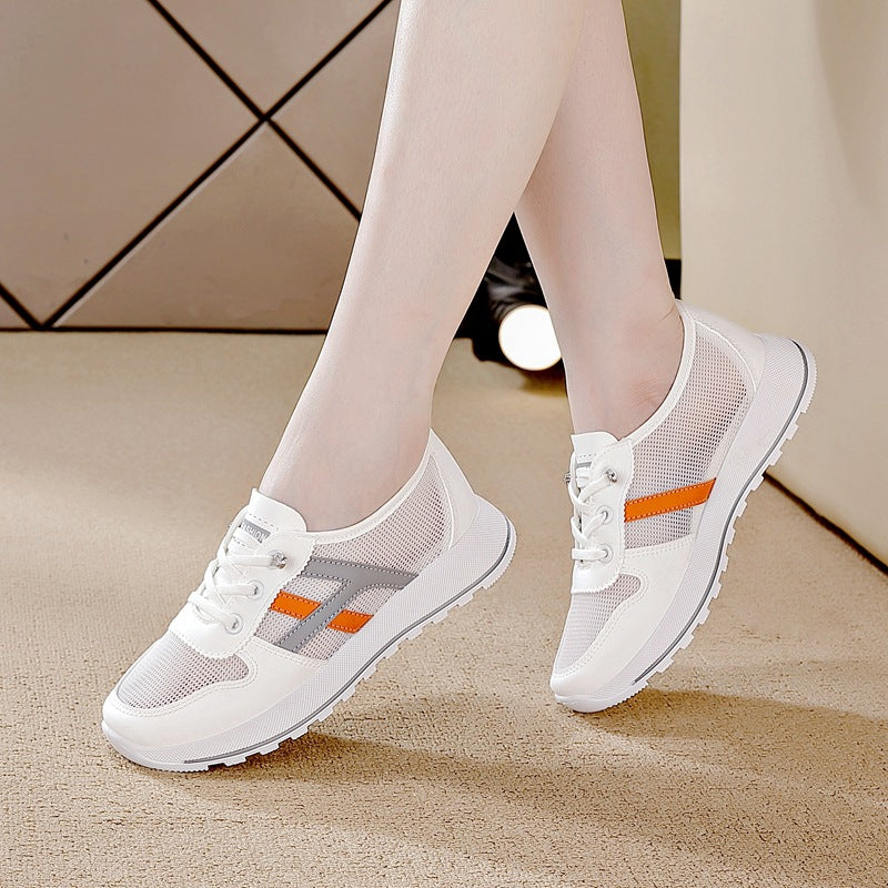 Argan sneakers for women 2025new arrivalpopularsummerplaid breathable white shoesins trendy easiest for match student sandals