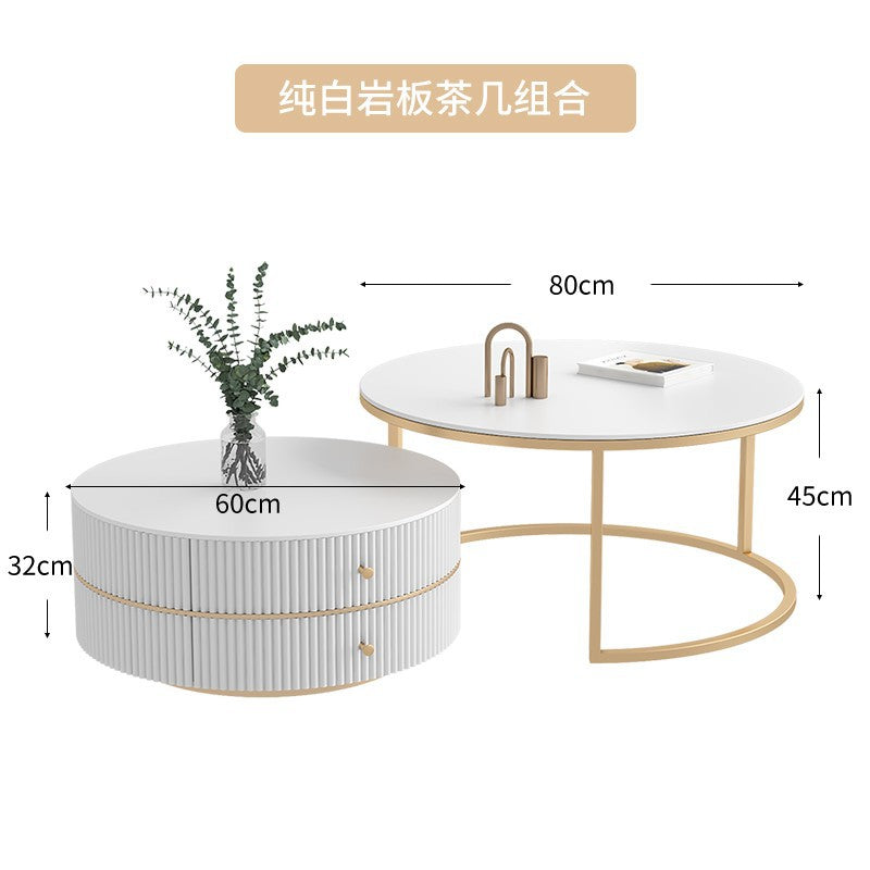 A slate coffee table living room for homecasual modern small apartment cream style accessible luxury round coffee table table combination