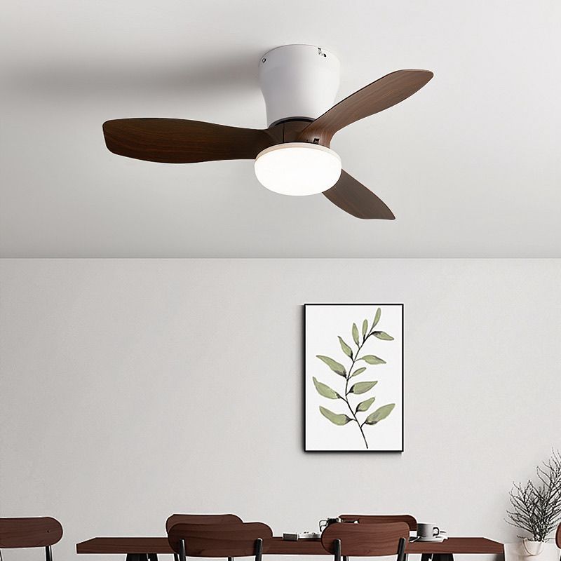Ceiling fan light - nordic style for dining room, bedroom, children's room, and living room - inverter home use with integrated electric fan