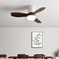 Ceiling fan light - nordic style for dining room, bedroom, children's room, and living room - inverter home use with integrated electric fan
