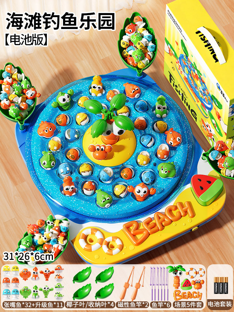 Kids' electric fishing game set - magnetic fishing toy for toddlers and children - educational & brain-boosting fun for girls and boys