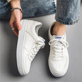 Men's skate shoes - spring 2026 new collection: breathable, athletic, casual mesh sneakers for teens - trendy, versatile, solid color white sneakers for men