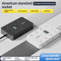 Us standard travel adapter power strip with 16 outlets, 5 usb ports - ideal for traveling to the us, canada, and mexico - home use
